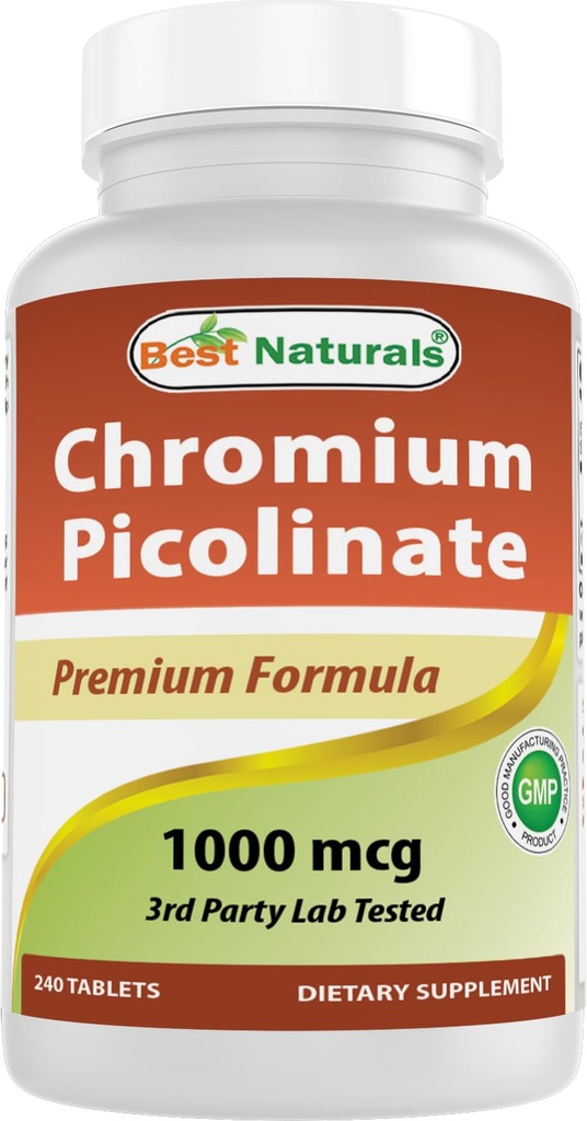 Mejores Naturales Chromium Picolinate 1000mcg 240 Tabletas