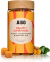 Belleza JUGO + SUPERFOODS Silenciosos de piel de pelo Nails Suplemento con ácido hialurónico " Turmeric  40 Conteo Gummies basada en plantas ← Gelatin-Free, Non- GMO, Made in USA
