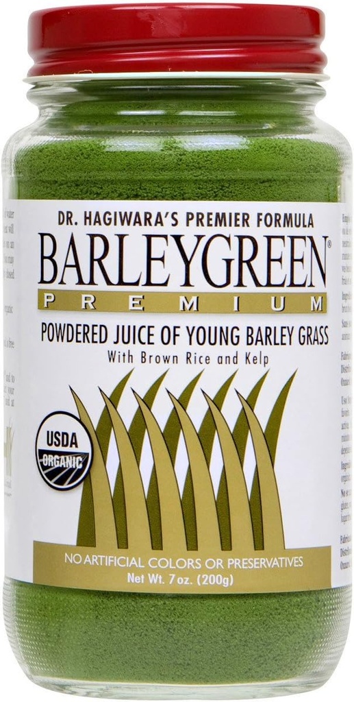 Dr. Hagiwaras Barley Green Premium con Brown Rice y Kelp Powder