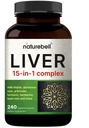 Liver Advanced, 240 Veggie Capsules ¦ Milk Thistle with Turmeric, Dandelion Root, Artichoke, Black Currant Oil &amp; More in 15-in-1 Herbal Formula
