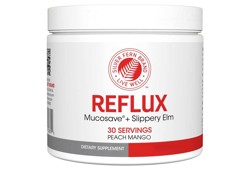 Reflux Digestive Supplement - Peach Mango Flavor - Each Tub = 30 Scoops = 30 Servings - Mucosal Support for Acid Issues - with Mucosave FG and Slippery Elm Bark (1 Tub)