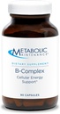 Mantenimiento metabólico B-Complex - Complejo de vitamina B metilada para Mujeres y Hombres, Soporte de energía celular con folato, niacina y biotina, Suplemento VIT B - 90 cápsulas veganos (Pack of 1)