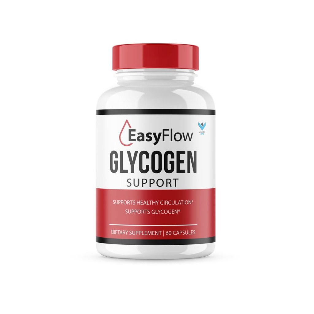 Easy Flow Glycogen Support EasyFlow Glyco Pills, Easy Flow Maximum Strength Glycogen Health and Blood Support Suplemento, EasyFlow Advanced Glyco Optimizer Official Formula - 60 cápsulas