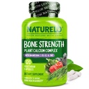 NATURELO Calcium Supplement - with Vitamin C, Vitamin D3, K2, and Calcium Magnesium Zinc for Bone Strength with Calcium 600mg - Plant-Based, 120 Vegetarian Capsules, Non-GMO, Soy & Gluten-Free