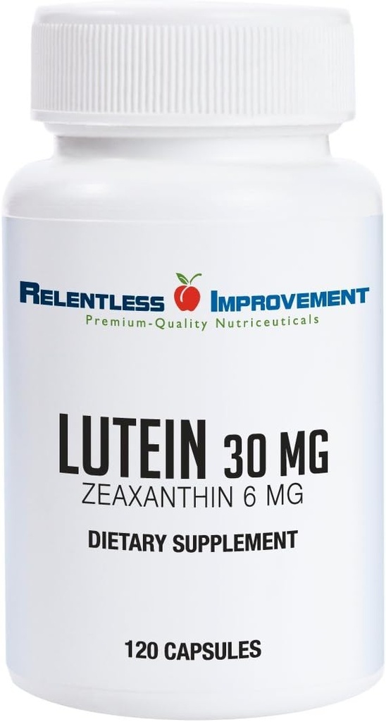 High Potency 30mg Lutein Plus 6mg Zeaxanthin 120 Vege-Capsules Natural Marigold Extract for Eye Health No Fillers 100% Active Material