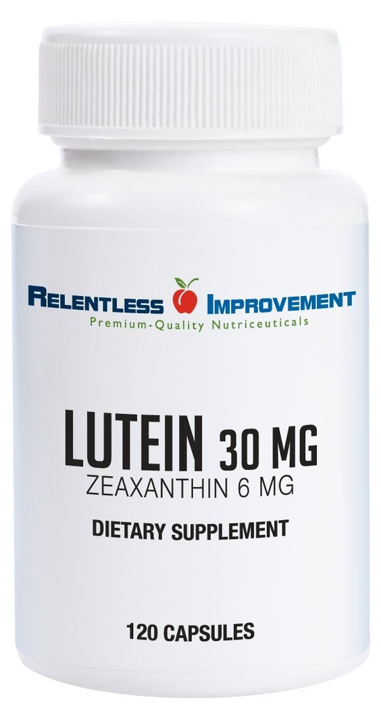 High Potency 30mg Lutein Plus 6mg Zeaxanthin 120 Vege-Capsules Natural Marigold Extract for Eye Health No Fillers 100% Active Material