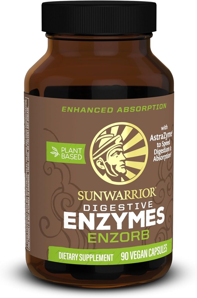Sunwarrior Digestive Enzymes Probiotic ← Planta Basada " Vegan con Probiótico Basado en Spore Suplementos Esenciales para Apoyar la Salud Optimal para Hombres y Mujeres Suplementos Enzyme Digestivos ← Enzorb