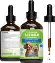 Mascotas Bienestar Vida Oro para Perros - Apoyo Detoxificación, Sistema Inmunitario Salud, Antioxidantes - Suplemento Herbario Formulado Vet – 4 oz (118 ml)