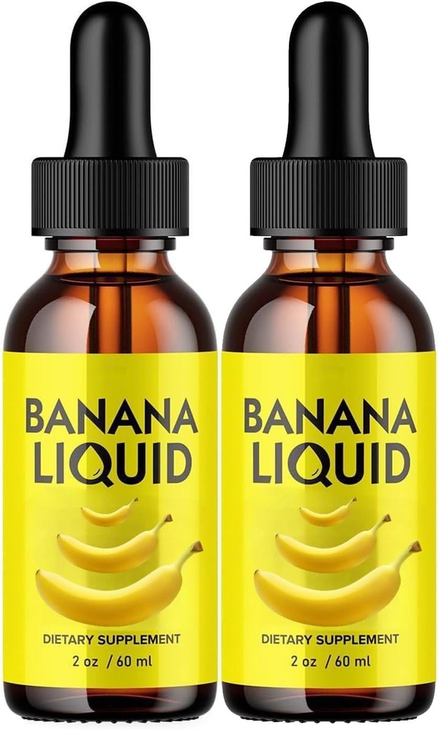 Banana Suplemento líquido Original 60ml Banana Extracto líquido para mujeres Gut Health 2 Pack