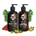Perfect Beard Wash &amp; Beard Conditioner Set con aceites Argan y Jojoba - Fortalece y suaviza - Natural Sandalwood Scent