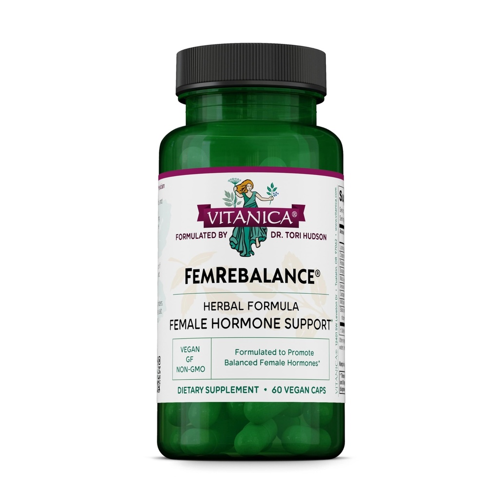 Vitanica FemRebalance, Hormon Balance Support for Women, Vegan, 60 cápsulas