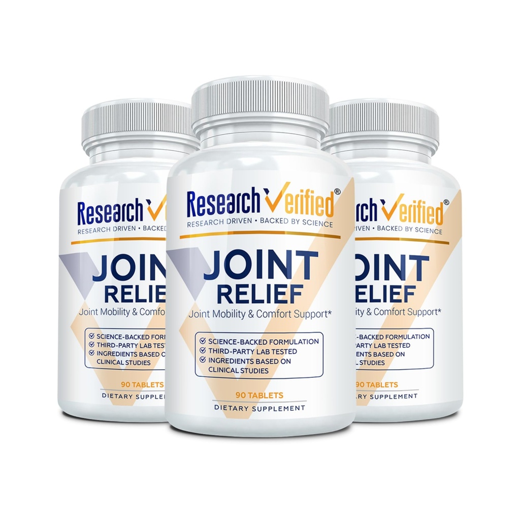 Research Verified Joint Support - Glucosamine, MSM, Turmeric, Boswellia, BioPerine - Vegan - 270 Capsules - 3 Month Supply