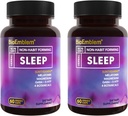 BioEmblem Natural Sleep Aid for Adults with Melatonin, Valerian Root, Suntheanine &amp; More peru Healthy Sleep Supplement ← Herbal Sleeping Pills ← 60 Capsules, 2 Pack