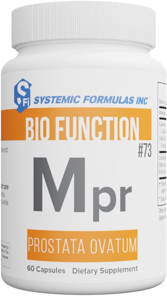Fórmulas sistémicas Mpr – Prostata Ovatum 60 Capsules Bio Function #73. Soporta Glands reproductor masculino y femenino.