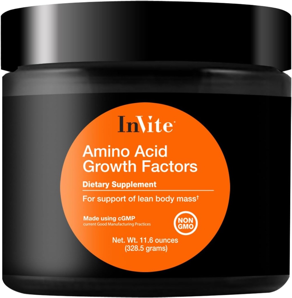Invitar a los factores de crecimiento del aminoácidos de salud - Apoya la salud muscular, inmune, digestiva y circulatoria - Contiene L-Glutamina, L-Arginina, L-Ornithine, L-Lysine y Glycine - 30 Serviciones