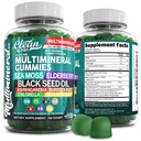 Mar Moss Gummies ← Tested Clínicamente - Aceite de semillas negras Ashwagandha Burdock Root Chlorella Manuka Honey - Vegan Irish Sea Moss Gummy Vitaminas para adultos Niños Hombre Mujeres - Green Apple Flavor