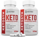 (2 Pack) Ketosyn Keto ACV Pills 1275MG Keto Support Blend Capsule Alternative to Keto ACV Gummies Formulado con Apple Cider Vinegar Extra Virgin Olive Oil Powder Green Tea Leaf 120 Capsules