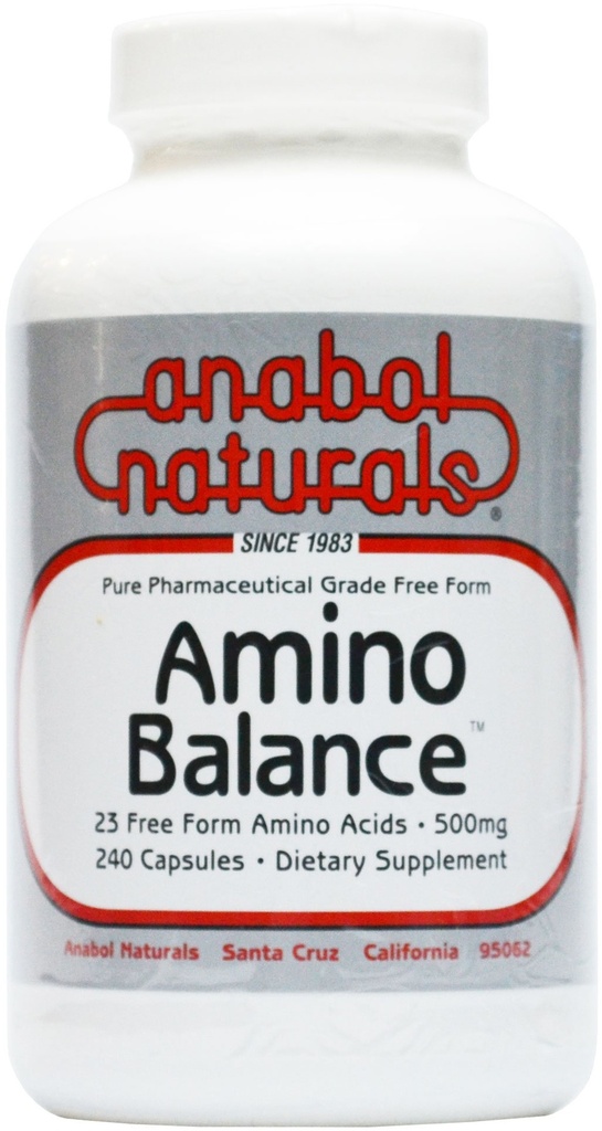Amino Balance 240 caps, Amino Energy Supplement, Complete 23 Freeform Amino Blend Formula with BCAA’s, 9 Aminoácidos esenciales EAA’s for Sports Nutrition, Post Workout Muscle Recovery
