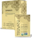 Truvani Vegan Pea Protein Powder ← Banana Cinnamon Silencio 20g Orgánica Planta Basada Proteína Silencio Única Serving Travel Packets Silencio 10 Servings ← Keto  Gluten & Dairy Free Silencio Bajo Carb Silencio No Añadido Sugar