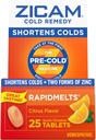 Zicam Cold Remedy Zinc Rapidmelts, Citrus Flavor, 25 Count (Pack of 2)