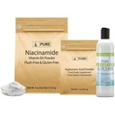 Ingredientes originales puros Ácido hialurónico, Niacinamida y Glycerin Bundle, varios tamaños, sin olor, sin color