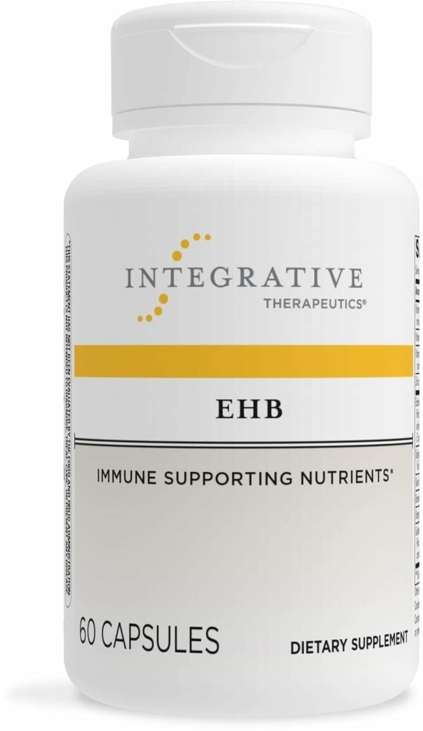 Terapéutica Integrativa EHB - Suplemento de Apoyo Inmunitario con Vitaminas A, C & B6* - Soporte Mineral con zinc - sin lácteos &amp; sin gluten - 60 cápsulas (20 piezas)