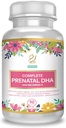 ACTIF Completa DHA prenatal con 1500mg Omega-3, 100% natural, DHA orgánico, EPA – No GMO, 90 Cuenta
