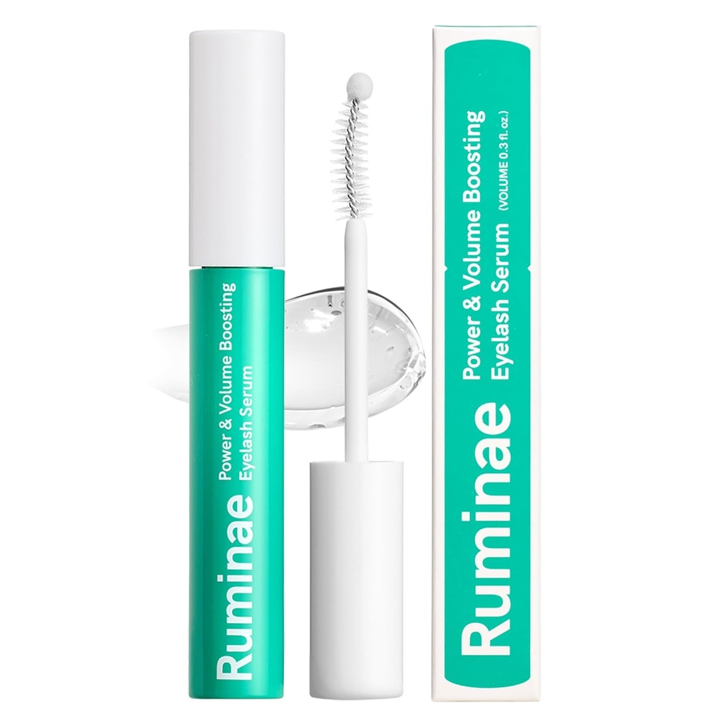Corea del suero de latigazos para Fuller, pestañas de latigazos ¦ Daily Eyelash & Eye Brow Growth Booster with Biotin, Centella, Peptides, Hyaluronic Acid ← Prostaglandin-Free, Vegan, Non-Irritating, 0.3 fl oz