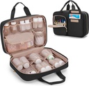 Damero Medicine Organizer, Pill Bottles Storage Bolsa de viaje para medicamentos de prescripción, suministros médicos, negro