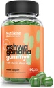 Nutririse High Potency Ashwagandha Gummies with Vitamin D, Zinc, Supports Natural Relax, Sleep & Immunity, Spinach Powder Superfood, 30:1 Concentrated Root Extract Equivalent to 2250 mg, 90 Count