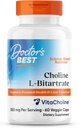 Best Choline L-Bitartrate (VitaCholine), apoya la función de salud prenatal " Liver, no Gluten Free, Soy Free, Vegan 60 Veggie Caps