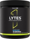 Regla 1 Lytes - Hydration Support Mix Destacando 5 Electrolyte Minerals Mejorados con Citrullina, Agua de Coco y Polvos de sandía, Más Antioxidante Vitamina C (40 Servings, Blue Razz)