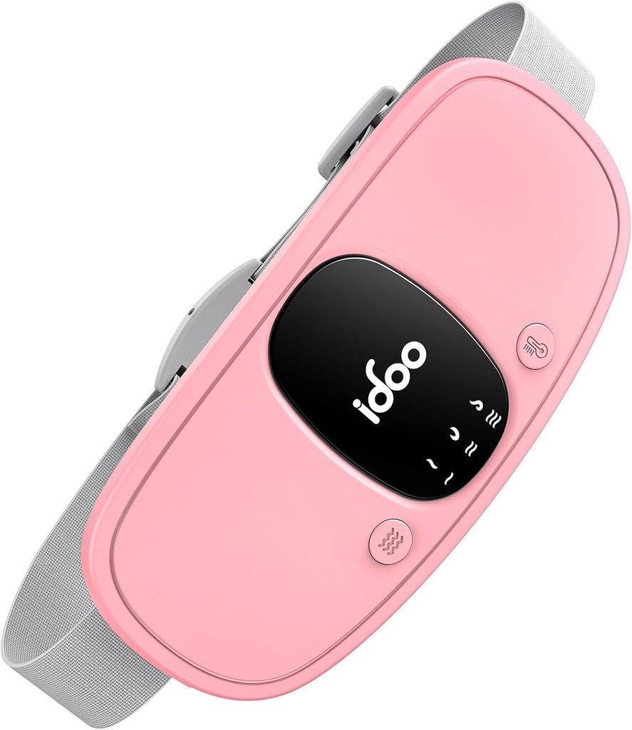 iDOO Heating Pad for Period Cramps, FSA Eligible Items, Christmas Gifts for Women Girls, Portable Heating Pad, Cordless Back Belly Heat Pad for Menstrual Cramps Relief, Period Heating Belt, Pink