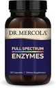 Dr. Mercola Full Spectrum Enzymes - 22 Diferentes Enzymes - Asistencia Digestiva &amp; Salud Inmunitaria - Ayuda a Digest Carbohydrates, Fats, Proteins & Fiber - No Gluten-Free - 90 cápsulas