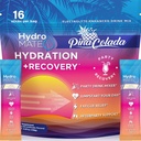 HydroMATE Electrolytes Powder Packets Pineapple Hydration Accelerator Low Sugar Party Favores for Recovery Tropical Piña Colada 16 Sticks