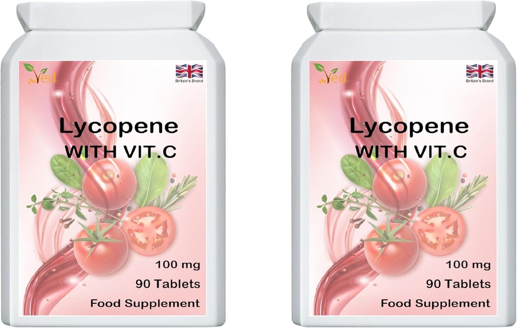 Ved Lycopene Suplemento Silencioso 100mg 90 Tabletas (Pack of 2)