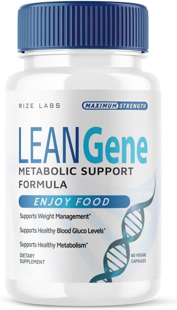 rize labs Lean Gene Supplement, Metabolic Support Formula for Advanced Weight Loss, Maximum Strength Capsules, All-Natural Pills (60 Capsules)