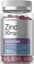 Horbäach Zinc 50mg TEN 70 Gummies ANTE Mixed Berry Flavor tó Vegan, Non-GMO y Gluten Free Formula ANTE Zinc Citrate Suplemento dietético