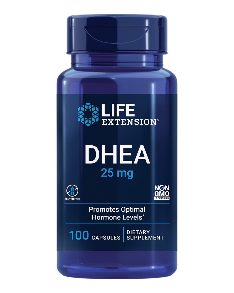 Extensión de la vida Litio 1000 mcg y DHEA 25 mg - Salud cerebral, Anti-Aging, Longevity, Suplementos de Salud Sexual Inmune - 100 Cuenta cada uno