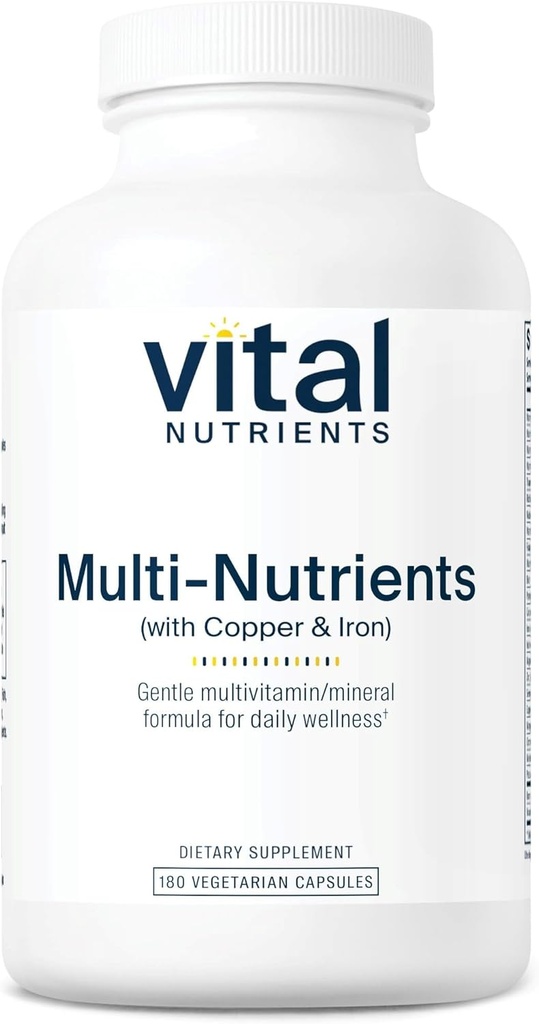 Nutrientes Vitales Multi-Nutrients 4 ← Citrate/Malate Fórmula (con Cobre e Hierro) ← Multi Vitamina/Fórmula Mineral con Antioxidantes Potente ← Forma Biodisponible ← No GMO TEN 180 Cápsulas