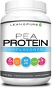 Lean " Pure Pea Protein Powder, Vegan, Low Carb, 25g de Protein, Non GMO, Gluten Free, 27 Servings, 843g
