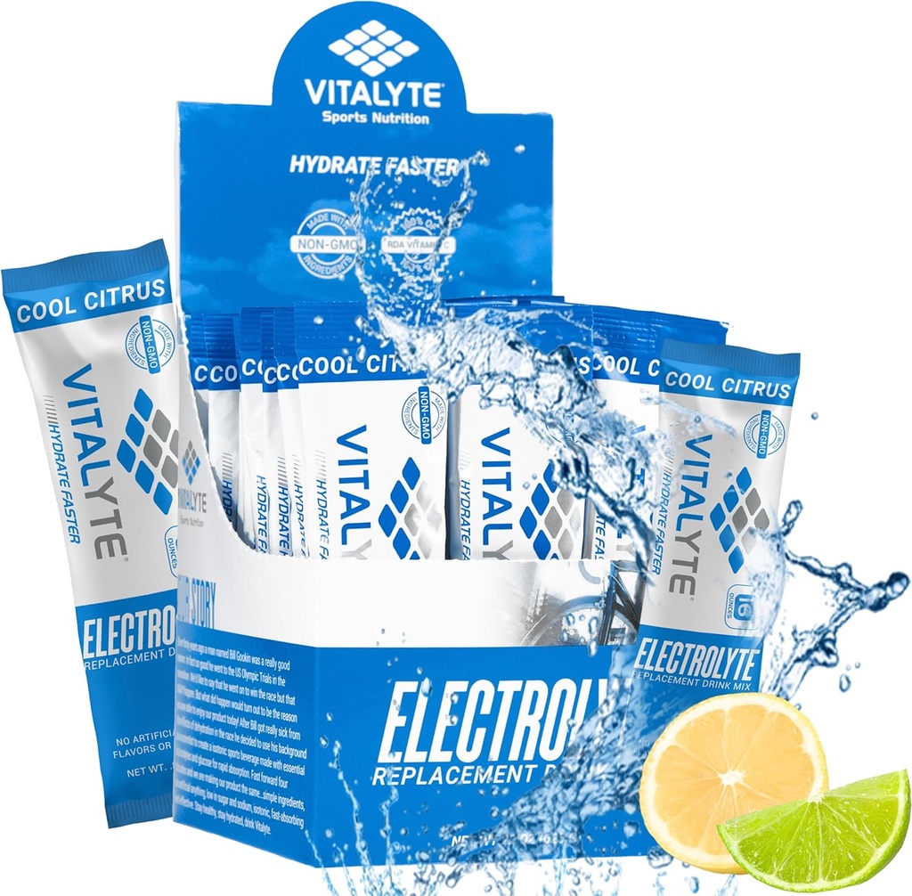 Vitalyte Electrolytes Packets Isotonic Sports Drink ¦ Electrolytes Powder Packets Sports Nutrition Electrolyte Replacement Drinks Dehydration Relief Packets