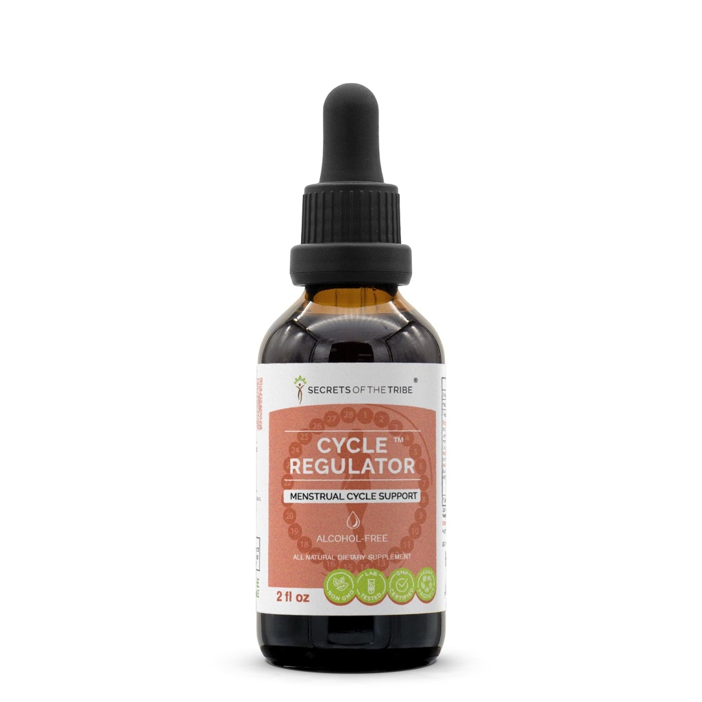 Secrets of the Tribe - Cycle Regulator, Menstrual Cycle Support, Herbal Supplement Blend Drops Alcohol-Free Liquid Extract (2 fl oz)
