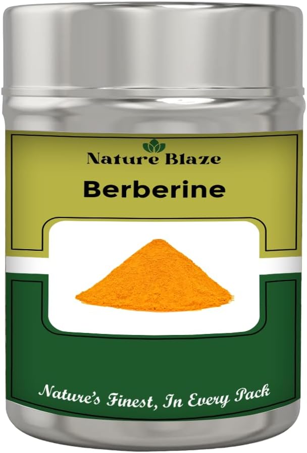 Polvo de extracción de bereberina ayurvédica (125gm/4.5 Oz en caja de acero)
