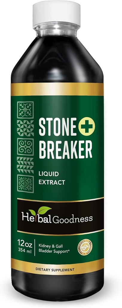 Herbal Goodness Stone Breaker - Organic Chanca Piedra Kidney Breaker and Dissolver with Gallbladder Cleanse for Kidney and Gallbladder Crystal Flush (12.00 Fl Oz (Pack of 1))