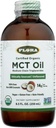 Flora - MCT Oil Certified Organic - Supports Muscle Energy & Brain Health - Contains C8 Caprylic Acid &amp; C10 Capric Acid - Non-GMO, Gluten-Free, Vegan & Keto-Friendly - 8.5 fl. oz. Glass Bottle