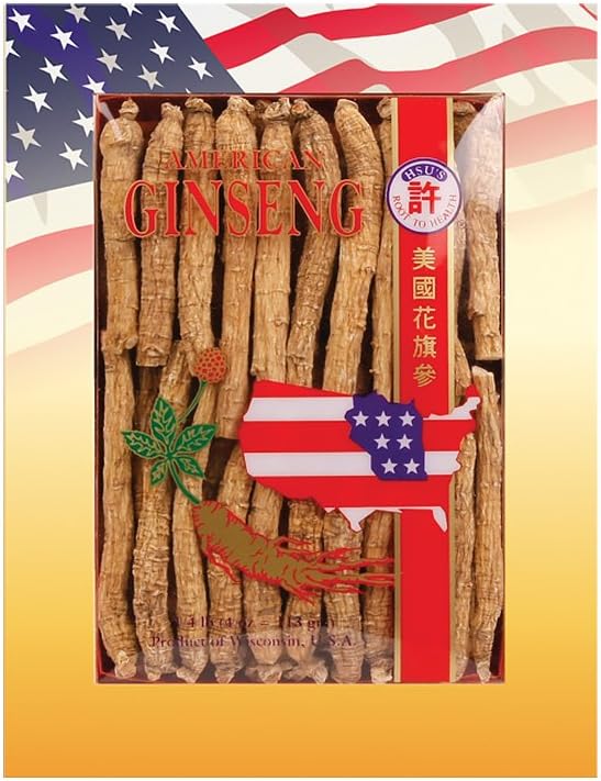 Hsu's Ginseng SKU 105-4 ← Long Small #2 ← Ginseng Americano Cultivado del Condado de Marathon, Wisconsin USA TEN ANTE NOVEDAD NOVEDAD 4oz Box, ع洋م, B0009NG68S