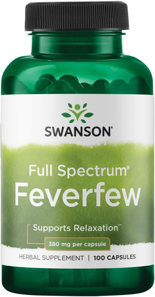 Swanson Feverfew 380 Milligrams 100 cápsulas