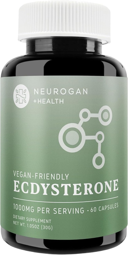 Neurogan Ecdysterone Capsules ← 1000 MG - 60 Cuenta TENIDO Apoyos Crecimiento del músculo " Rendimiento, Composición del cuerpo saludable " Función inmunitaria ANTE Fórmula basada en plantas para la resistencia "