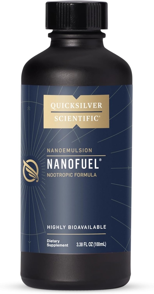 Quicksilver Scientific NanoFuel - Energy Support - Formula Nootropic Diseñado para apoyar Focus + Productividad (3.38oz / 100ml)